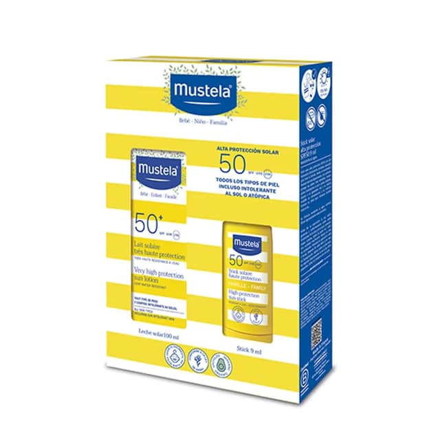 Mustela Pack Leche Solar SPF50 100ml + Stick Solar SPF50 9ml