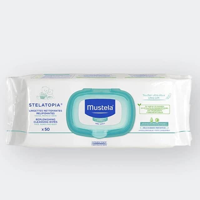 Mustela Stelatopia Toallitas Limpiadoras Relipidantes 50 unidades