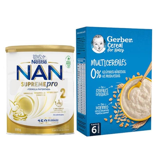 Nestlé Nan Supreme Pro 2 800g + Gerbet 8 Multicereales 270g