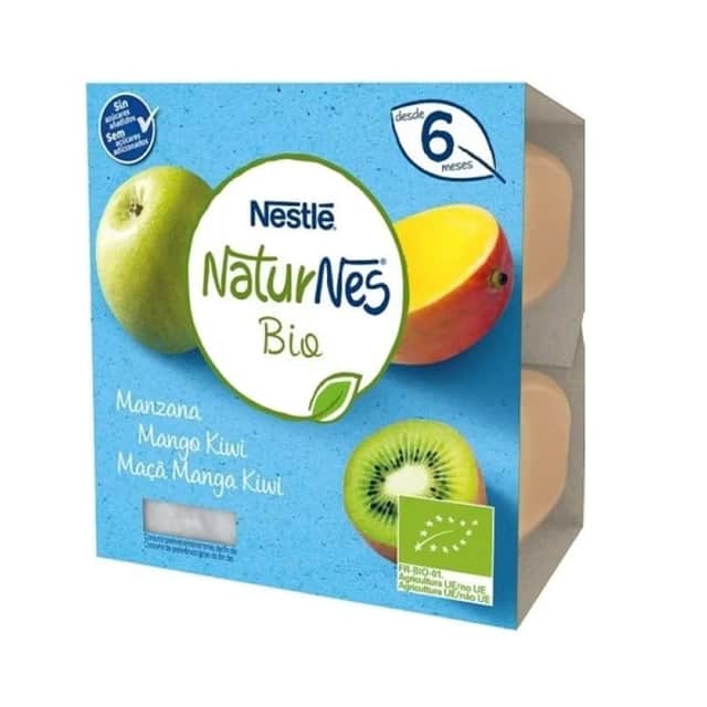 Nestlé Naturnes Bio Manzana Mango Kiwi 4x90g