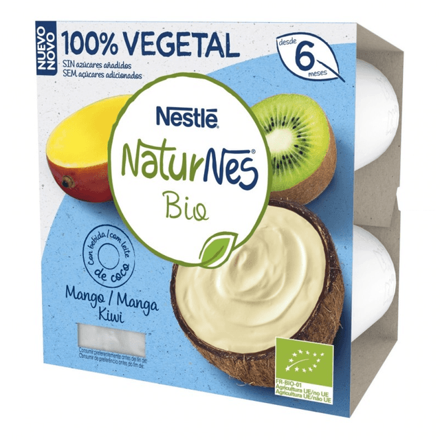 Nestlé Naturnes Bio Mango Kiwi 4x90g