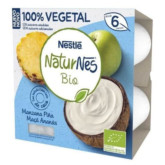Nestlé Naturnes Bio Manzana Piña 4x90g