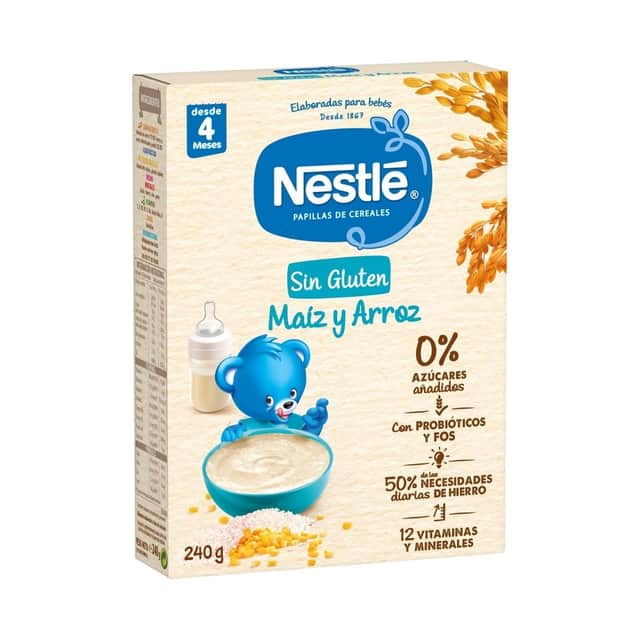 Nestlé Papilla Sin Gluten Maíz Arroz 250g