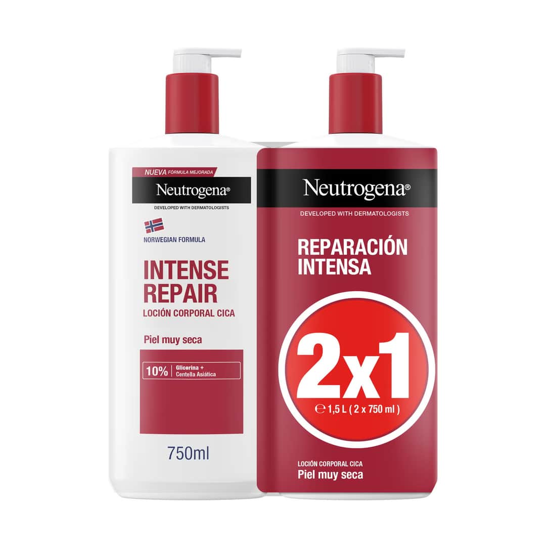 Neutrogena Intense Repair Loción Corporal Cica 2x750ml