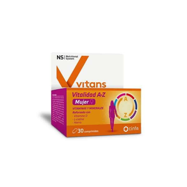 NS Vitans Vitalidad A-Z Mujer 30 comprimidos