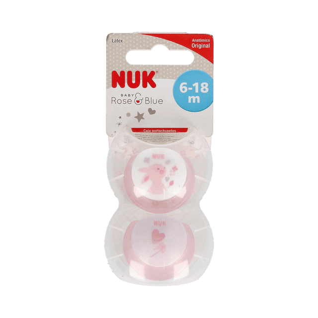 Nukete Chupete Latex Talla 2 6-18 Meses 2 unidades