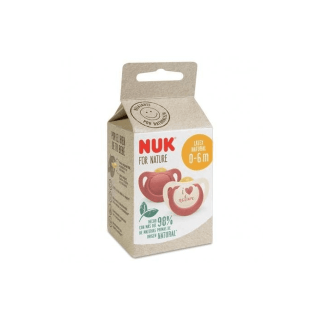 Nuk Chupete For Nature Latex 0-6 Meses
