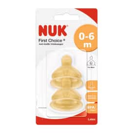 Nuk Tetina Anticolico Latex Alimento Talla 1 L 0-6 Meses 2 unidades