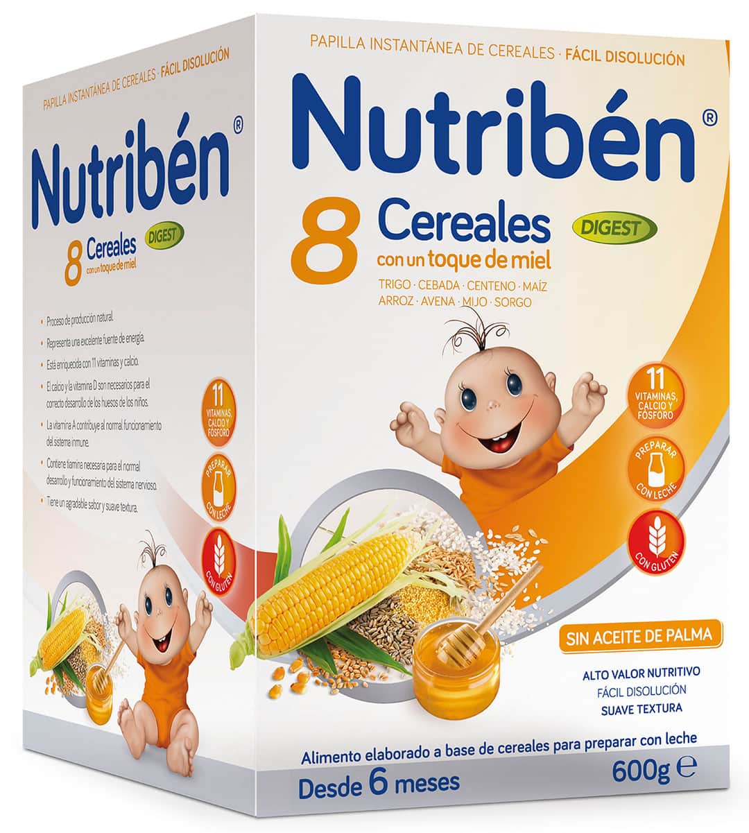 Nutribén 8 Cereales y Miel Digest 600g