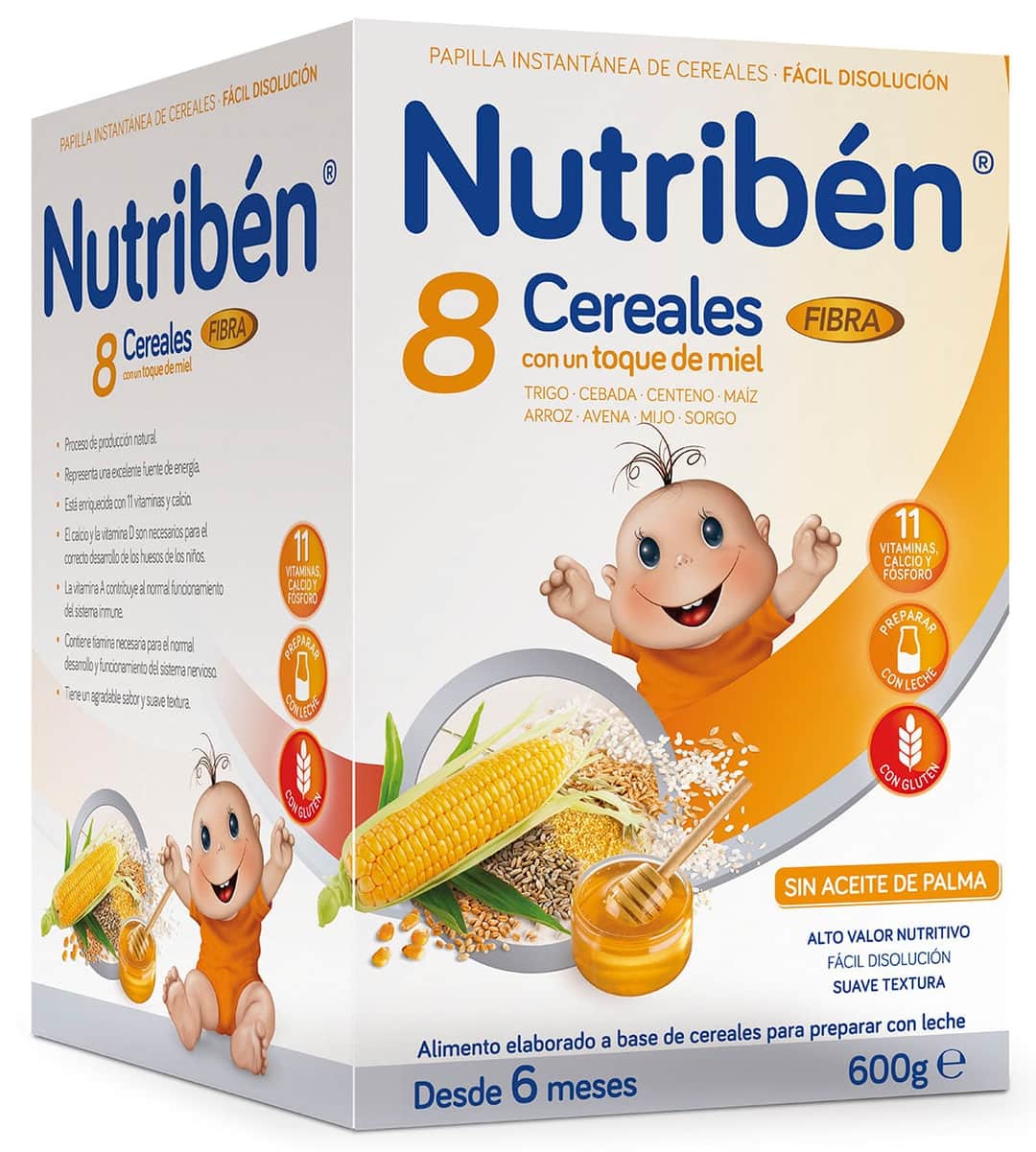 Nutribén 8 Cereales Miel Fibra 600g