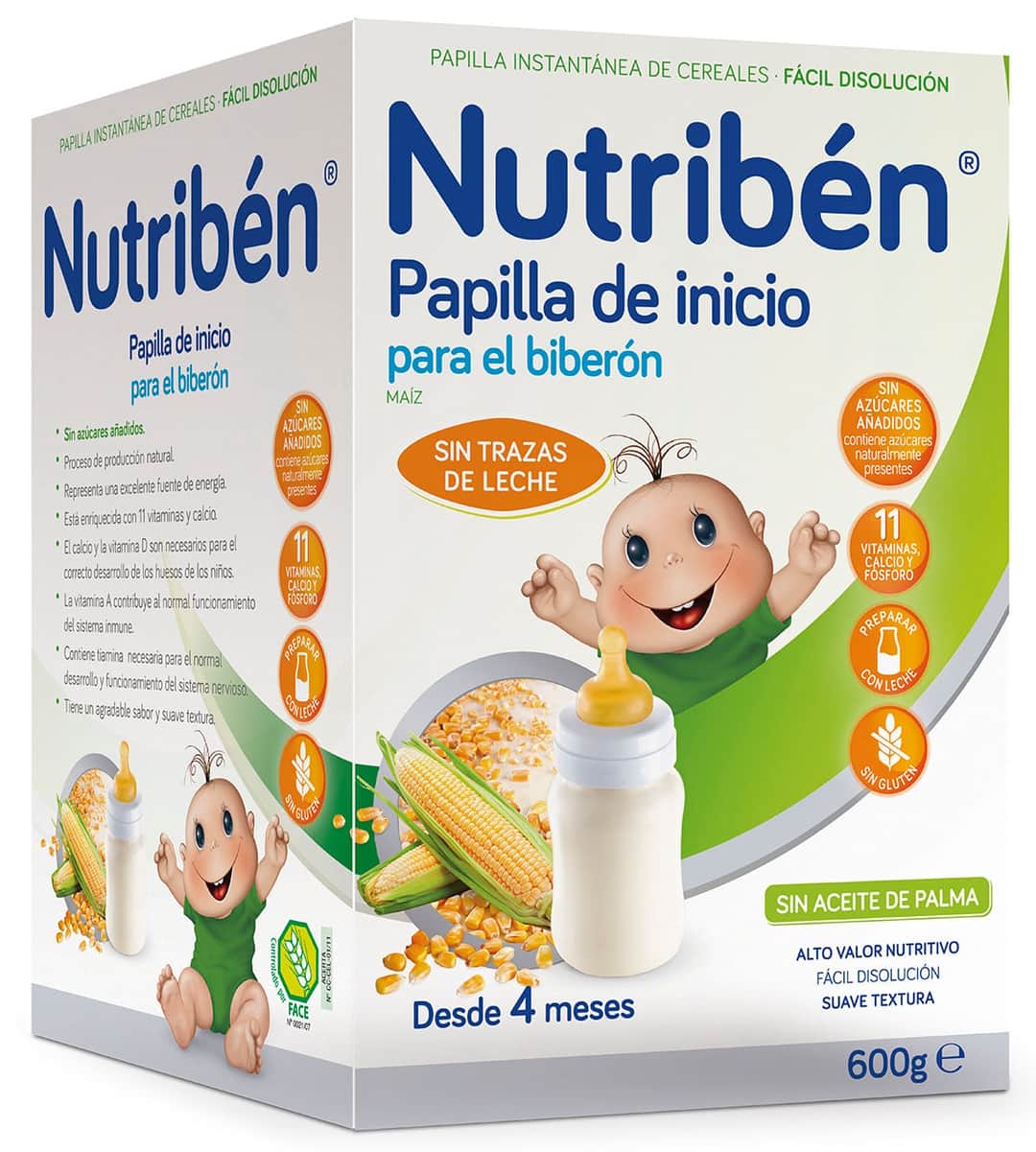 Nutribén Papilla inicio Biberón sin Gluten 600g