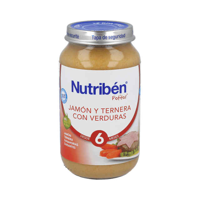 Nutribén Potito Jamón y Ternera con Verduras 250g