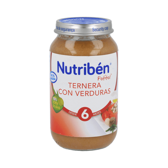 Nutribén Potito Ternera con Verduras 250g