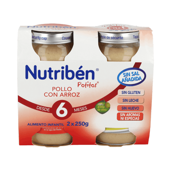 Nutribén Pack Potito Pollo con Arroz 2x250g