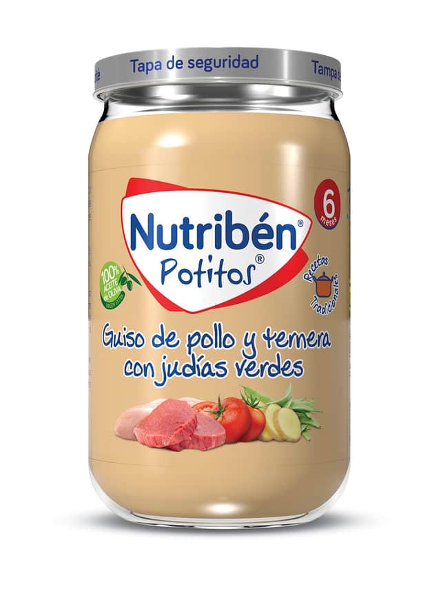 Nutriben Potitos Guiso de Pollo y Ternera con Judías Verdes 235g