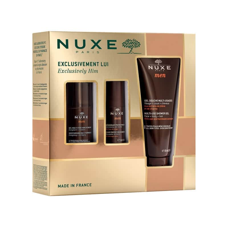 Nuxe Men Cofre Exclusivement Lui (Gel Hidratante + Gel de Ducha + Desodorante)