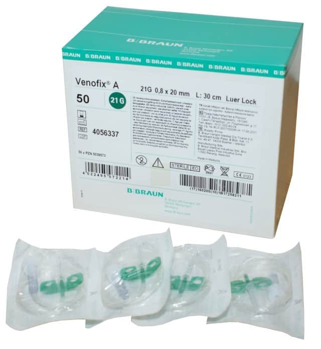 B. Braun Venofix A 21G Set de Infusión IV 50 unidades