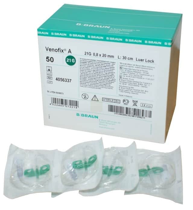 B. Braun Venofix A 21G Set de Infusión IV 50 unidades