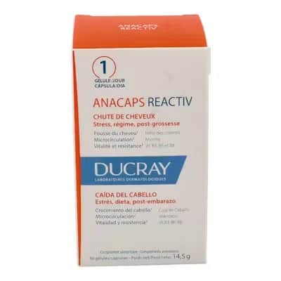 Ducray Anacaps Reactiv - Fortalecedor Cabello y Uñas 30 cápsulas