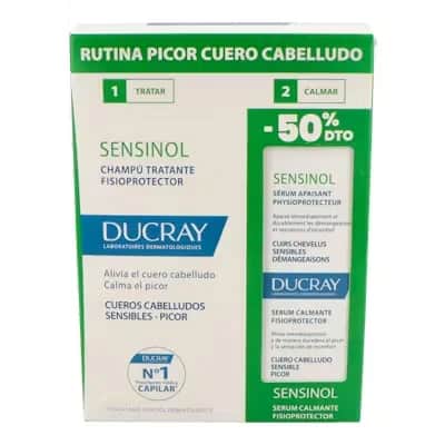 Ducray Kit Sensinol Champú 200ml + Sérum 50% descuento