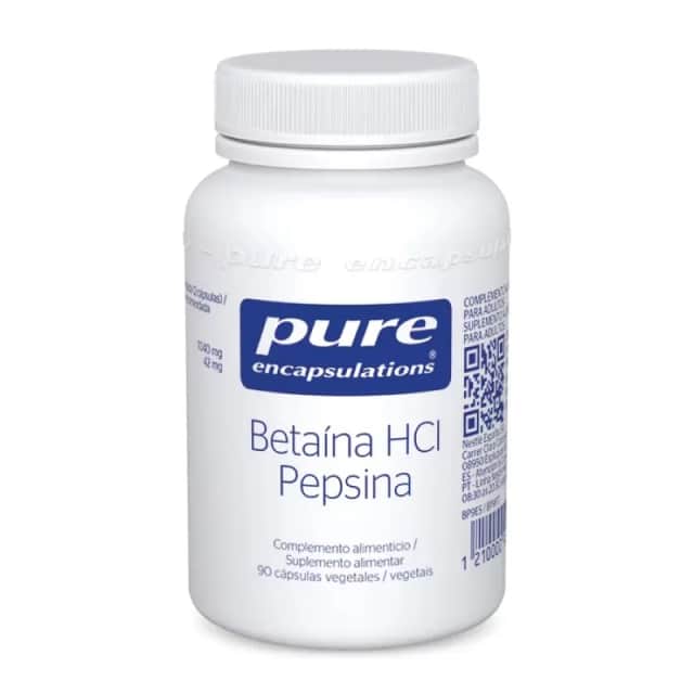 Pure Encapsulations Betaina HCl Pepsina 90 cápsulas