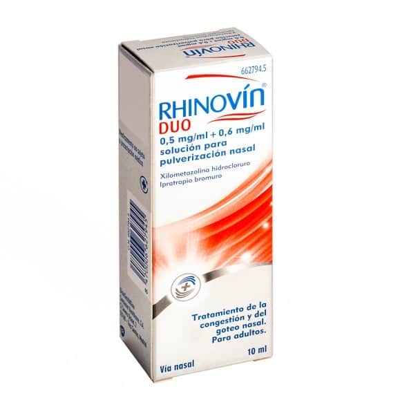 Rhinovin Duo 0,5 mg/ml + 0,6 mg/ml Solucion Para Pulverizacion Nasal 10ml