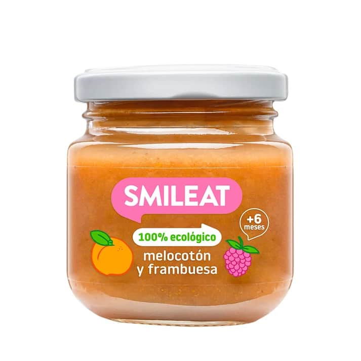 Smileat Tarrito Frambuesa y Melocotón 130g