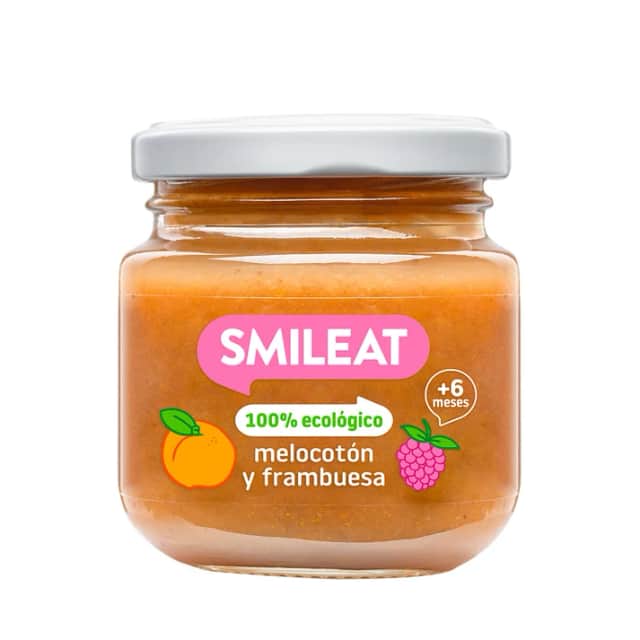 Smileat Tarrito Frambuesa y Melocotón 130g