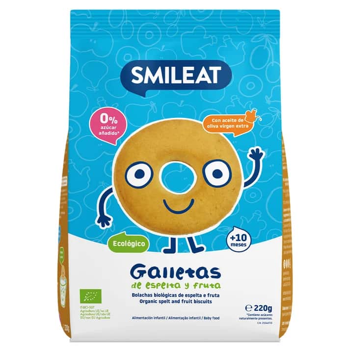 Smileat Galletas Espelta y Frutas 220g