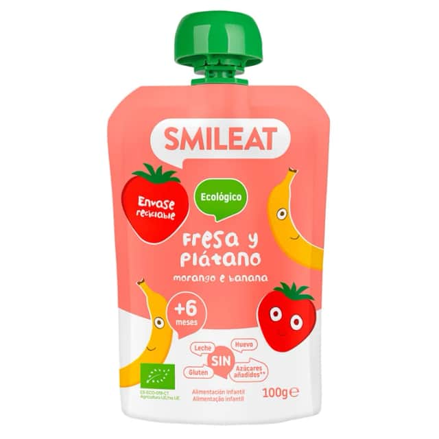 Smileat Pouch Fresa y Plátano 100g