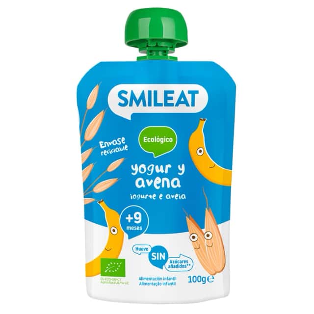 Smileat Pouch Yogur y Avena 100g