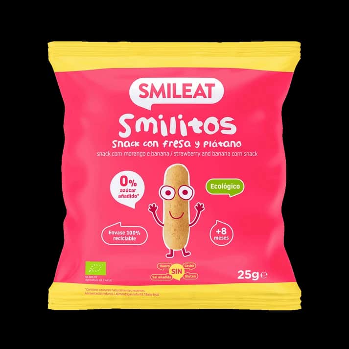 Smileat Smilitos Fresa y Plátano 25g