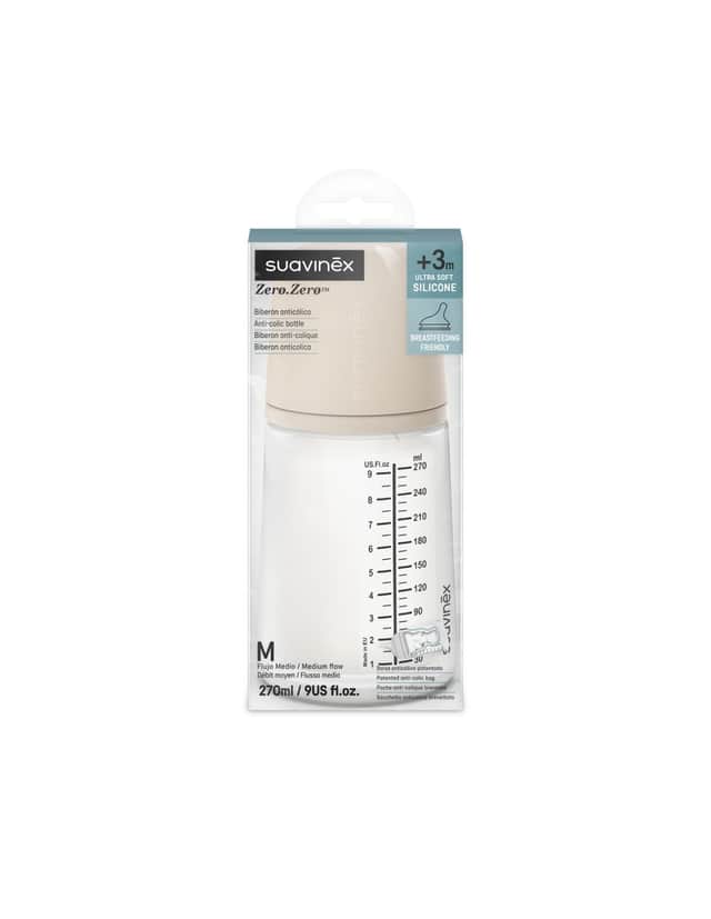 Suavinex Biberón Anticólico Flujo Adaptable 270ml