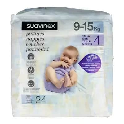 Suavinex Pañal 9-15kg Talla 4 24 Unidades
