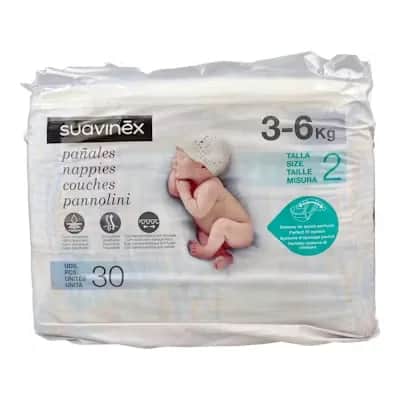 Suavinex Pañales Talla 2 30 Unidades 3-6 Kg