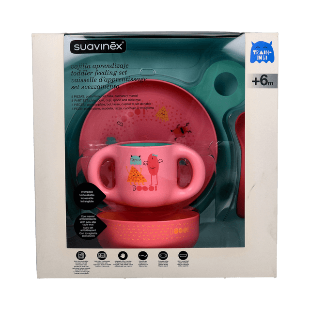 Suavinex Vajilla de Aprendizaje Rosa +6 Meses