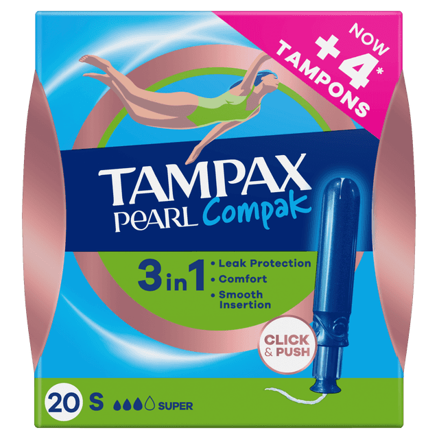 Tampax Pearl Compak Super 20 unidades
