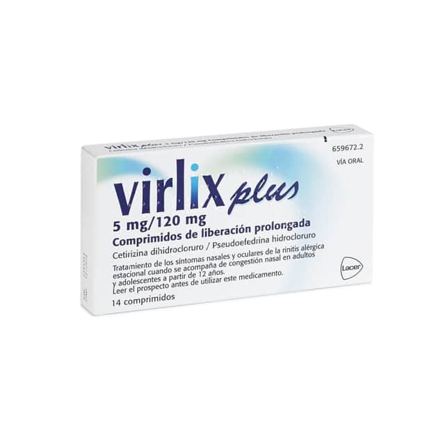 Lacer Virlix Plus 5 mg/120 mg 14 Comprimidos Liberación Prolongada