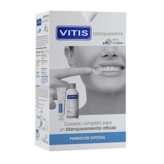 Pack Vitis Blanqueadora - Higiene Completa con Acción Reparadora (Pasta 100ml + Colutorio 500ml)