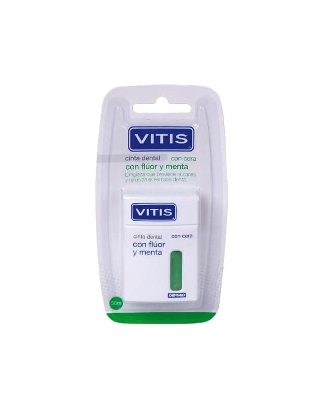 Vitis Cinta Dental con Cera Fluor y Menta 50m