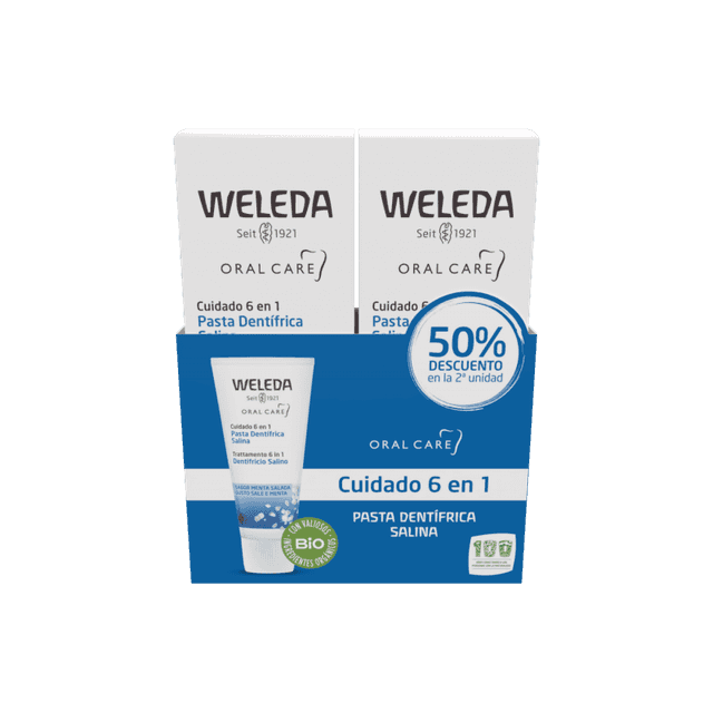 Weleda Pasta Dentífrica Salina Sabor Menta Salada 2x75ml