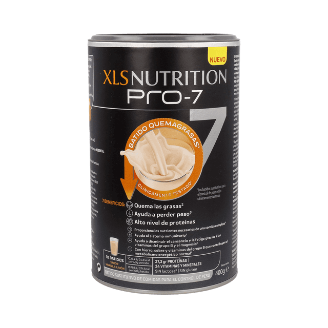 XLS Medical Pro-7 Quemagrasas Batido Sustitutivo Vainilla Limón 400g