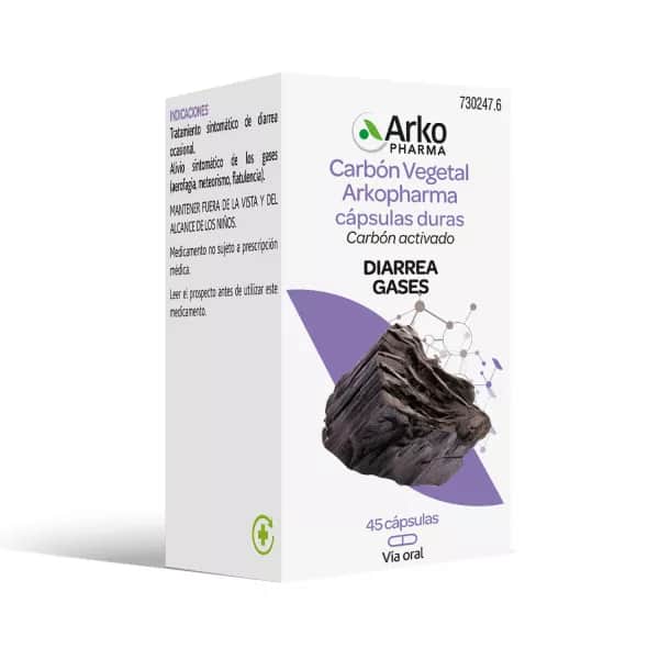 Arkopharma Carbón vegetal 225 mg 45 cápsulas