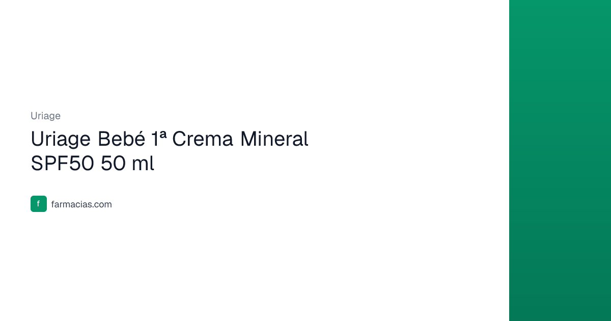 Uriage Bebé 1ª Crema Mineral SPF50 50 ml
