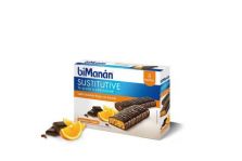 Bimanán Sustitutive Barritas Chocolate Negro Y Naranja 8 uds