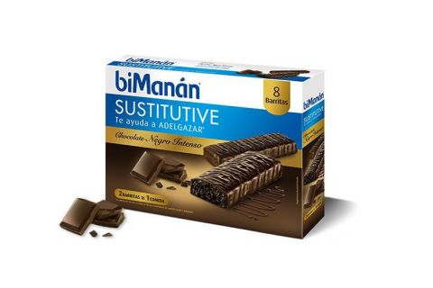 Bimanán Sustitutive Barritas Chocolate Intenso 8 unidades