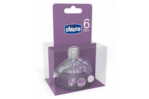 Chicco Tetina Silicona Step Up 3 Boca Ancha Flujo Rápido 6m+ 2uds