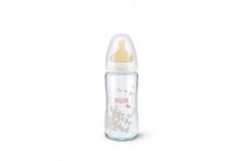Nuk Biberón Tetina Látex Boca Ancha Cristal T-1 240ml