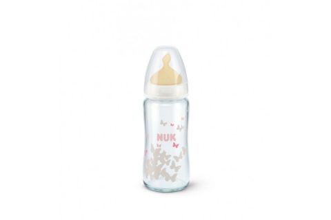 Nuk Biberón Tetina Látex Boca Ancha Cristal T-1 240ml