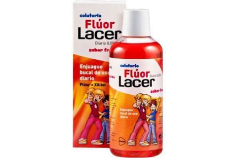 Lacer Colutorio Diario Flúor con Xilitol Sabor Fresa 500ml
